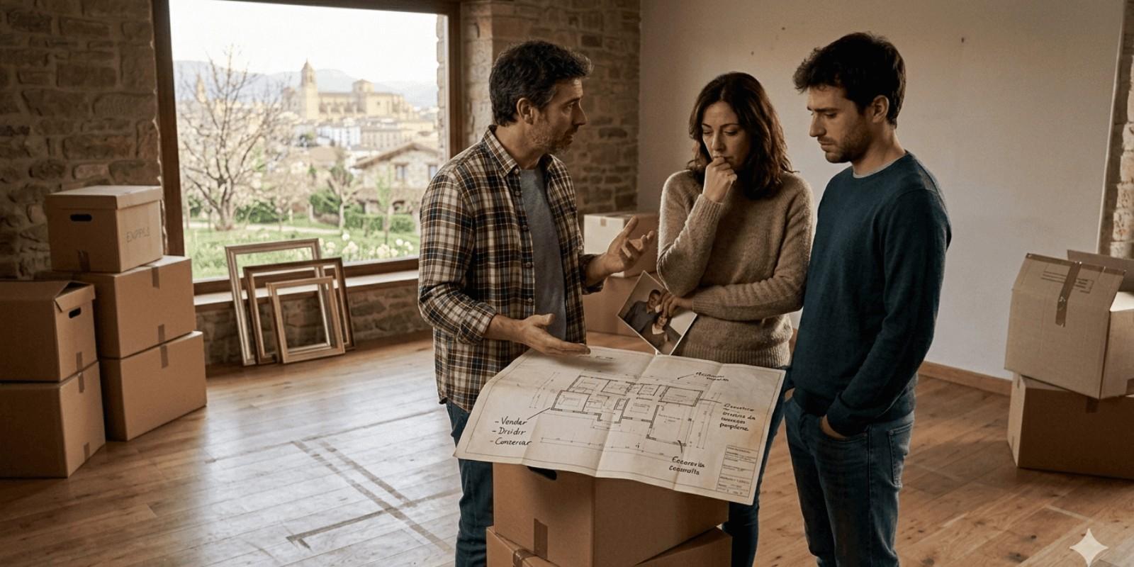 Pisos heredados y vacíos en Pamplona: El riesgo de esperar a vender en un mercado estancado